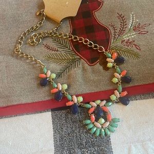 J CREW multi stone statement necklace
